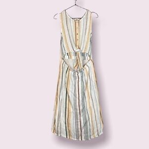 RVCA tie front striped dress